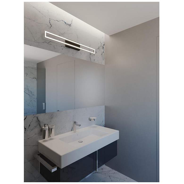 Image 4 Zola 24" Wide Black LED Bathroom Vanity Light more views