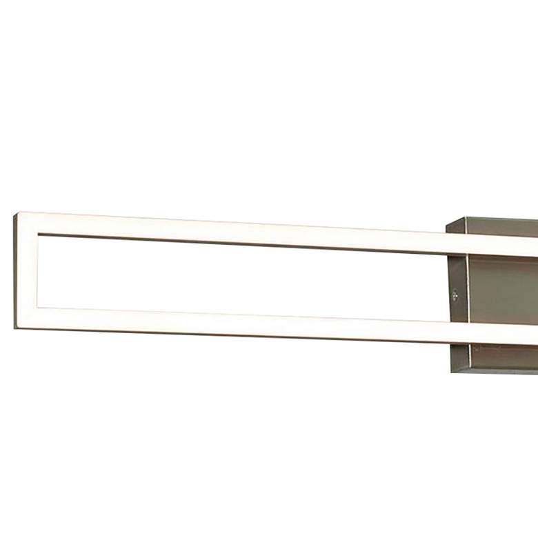 Image 4 Zola 35 1/2" Wide Satin Nickel LED Bathroom Vanity Light more views