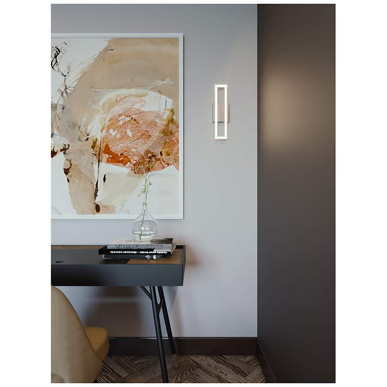 Image 5 Zola 35 1/2" Wide Satin Nickel LED Bathroom Vanity Light more views