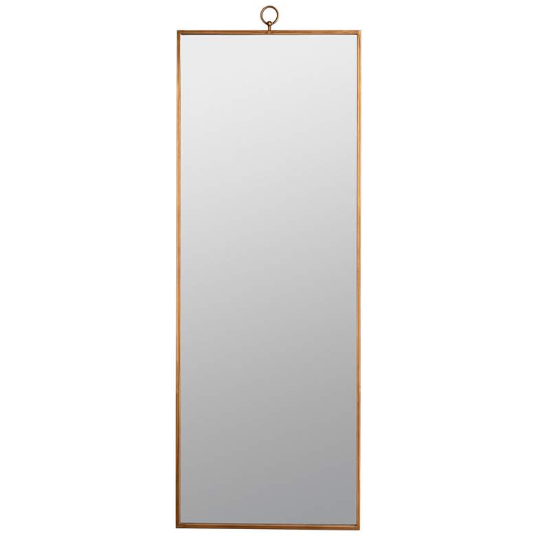 Zola Antique Gold 24 inch x 70 inch Rectangular Floor Mirror