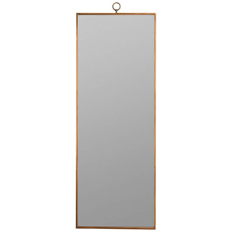 Image 4 Zola Antique Gold 24" x 70" Rectangular Floor Mirror more views