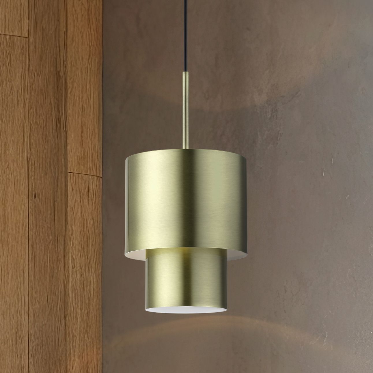 Zolana 1 Light Antique Brass Mini Pendant