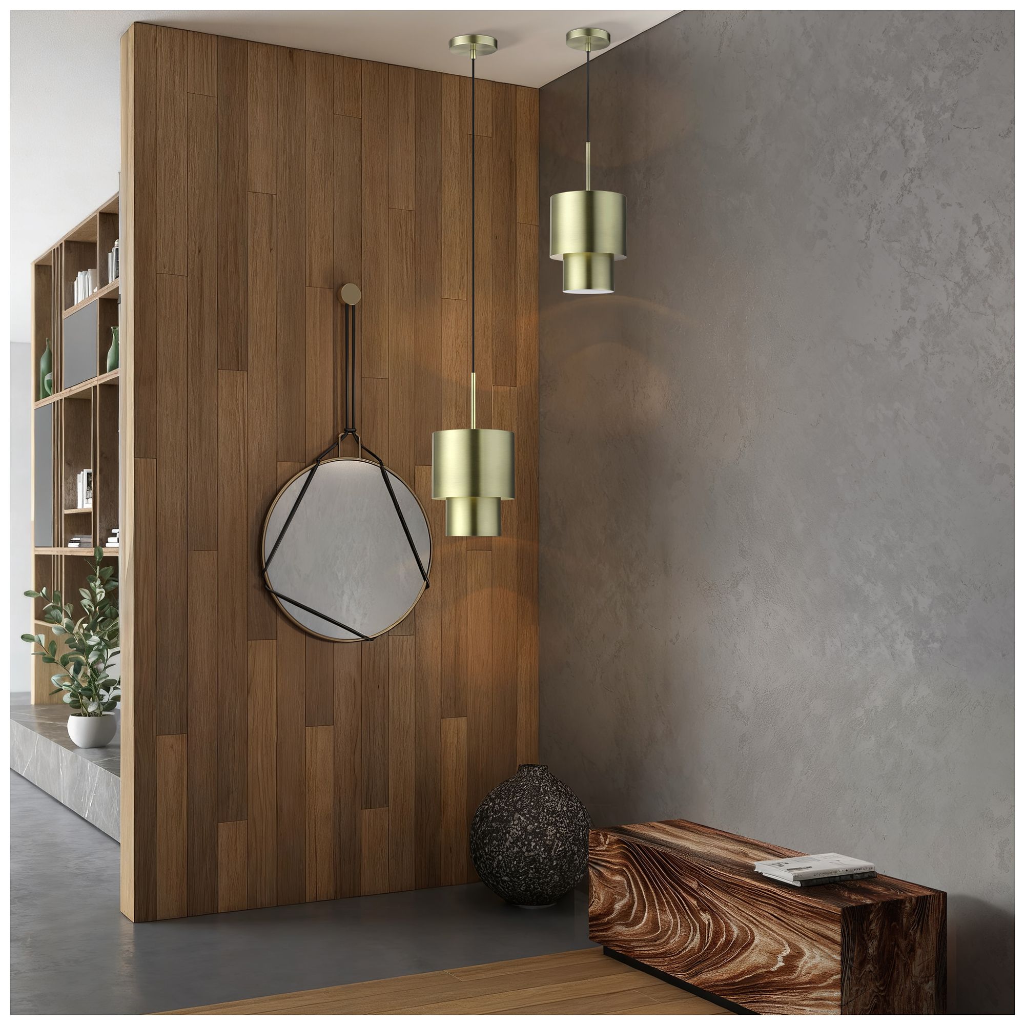 Zolana 1 Light Antique Brass Mini Pendant