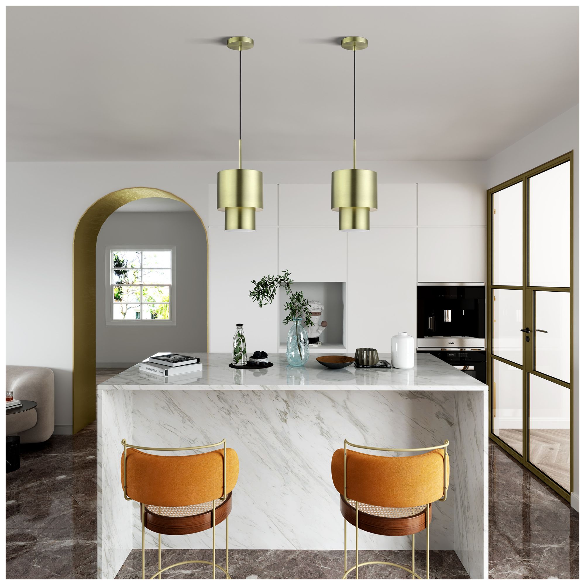 Zolana 1 Light Antique Brass Mini Pendant