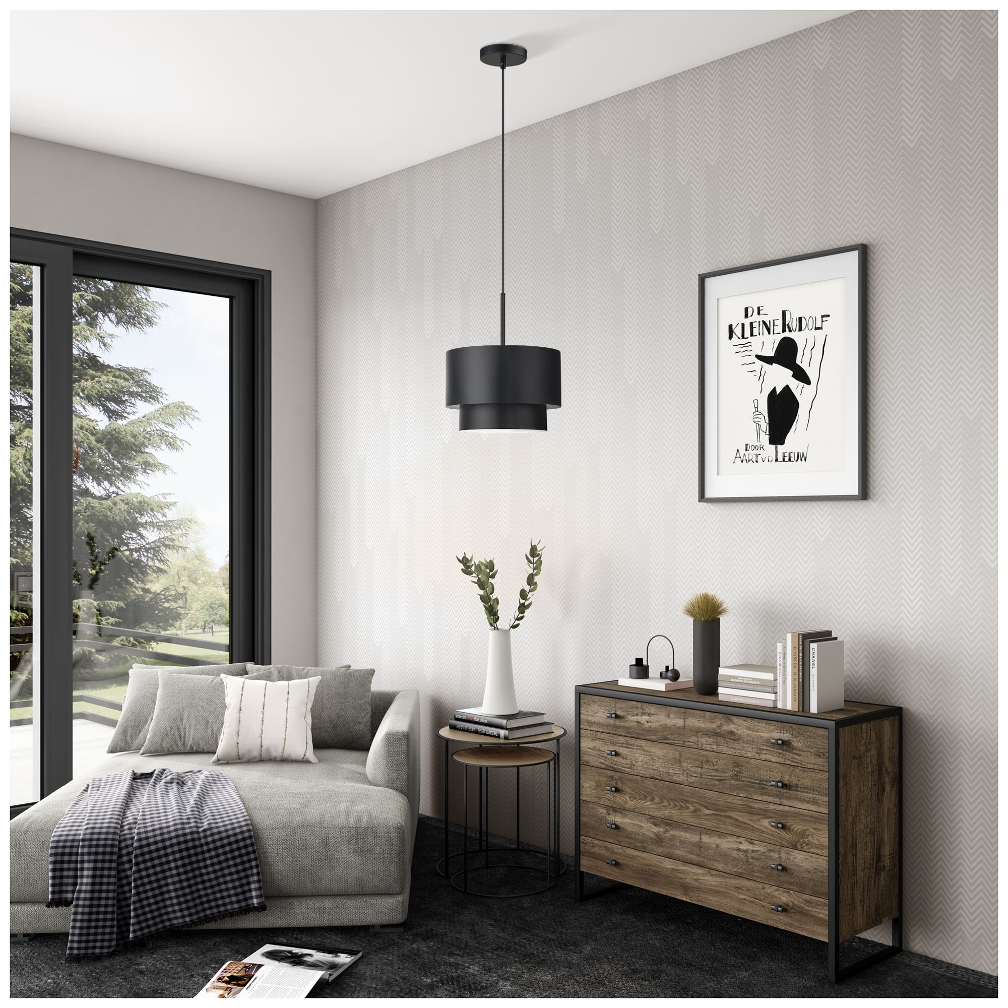 Zolana 1 Light Black Pendant