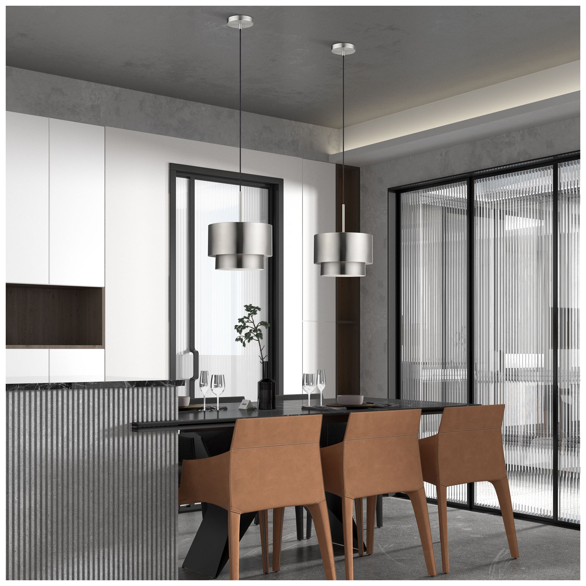 Zolana 1 Light Brushed Nickel Pendant