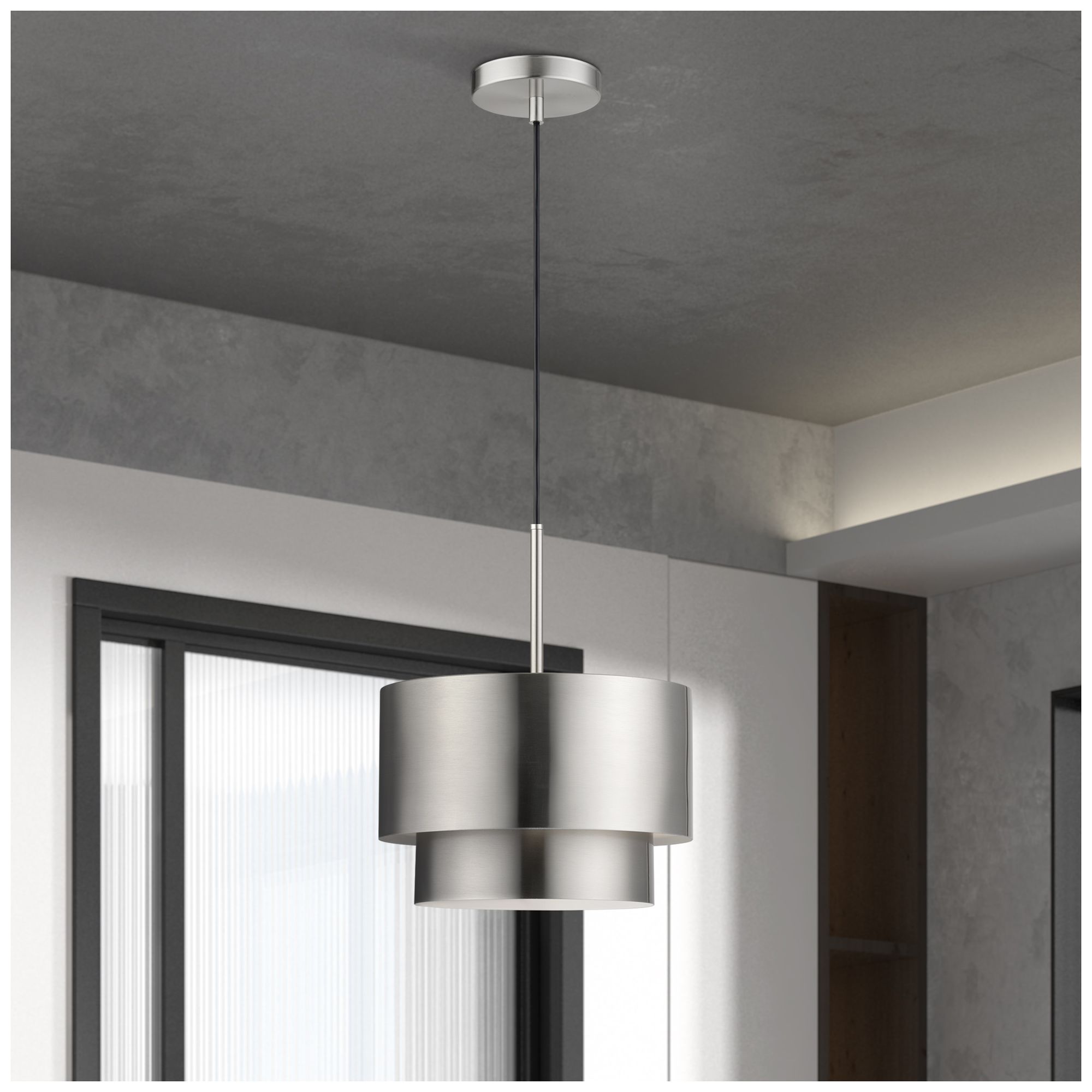 Zolana 1 Light Brushed Nickel Pendant
