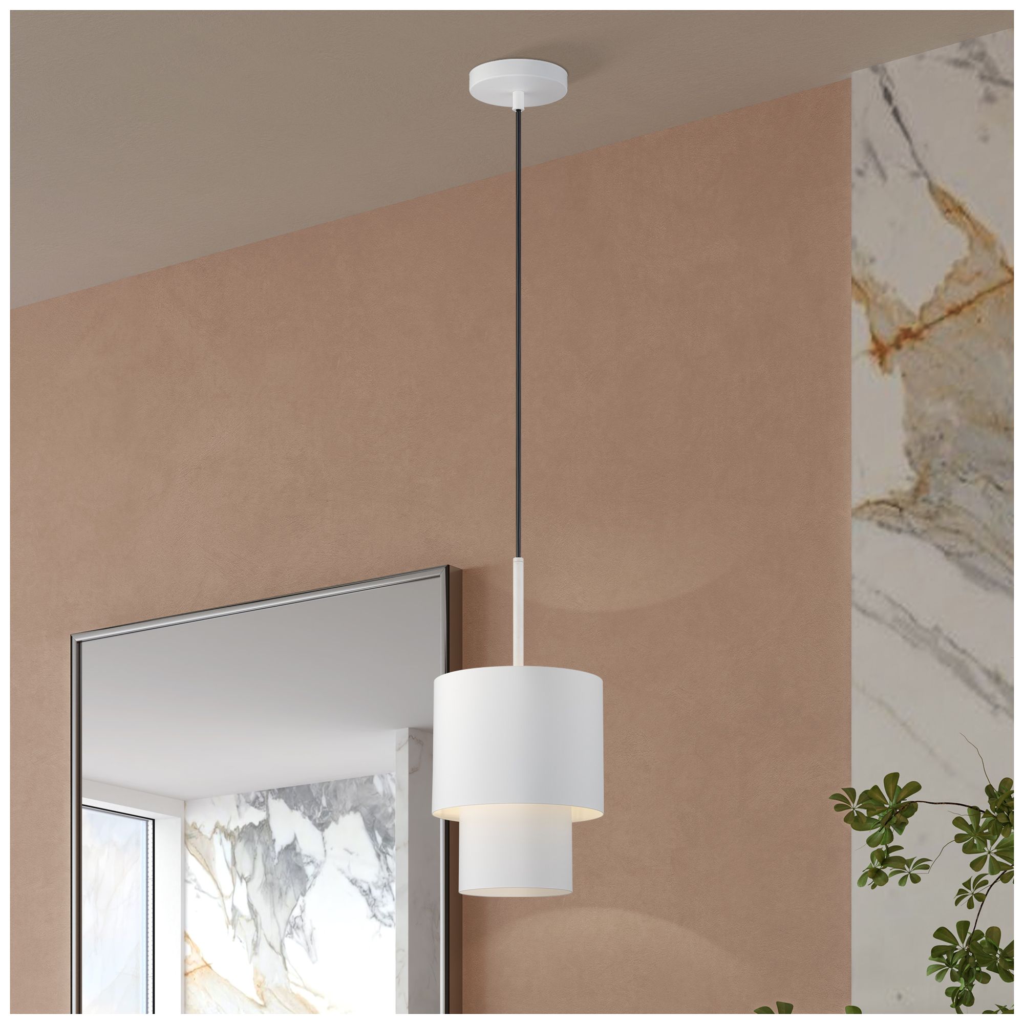 Zolana 1 Light White Mini Pendant