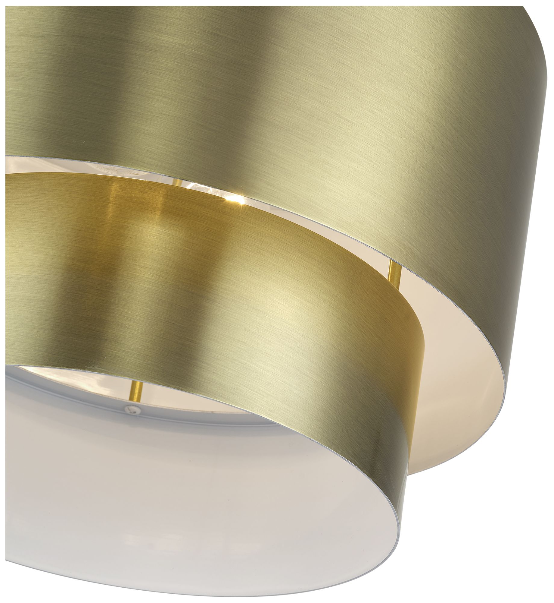 Image 6 Zolana 2 Light Antique Brass Medium Semi-Flush more views