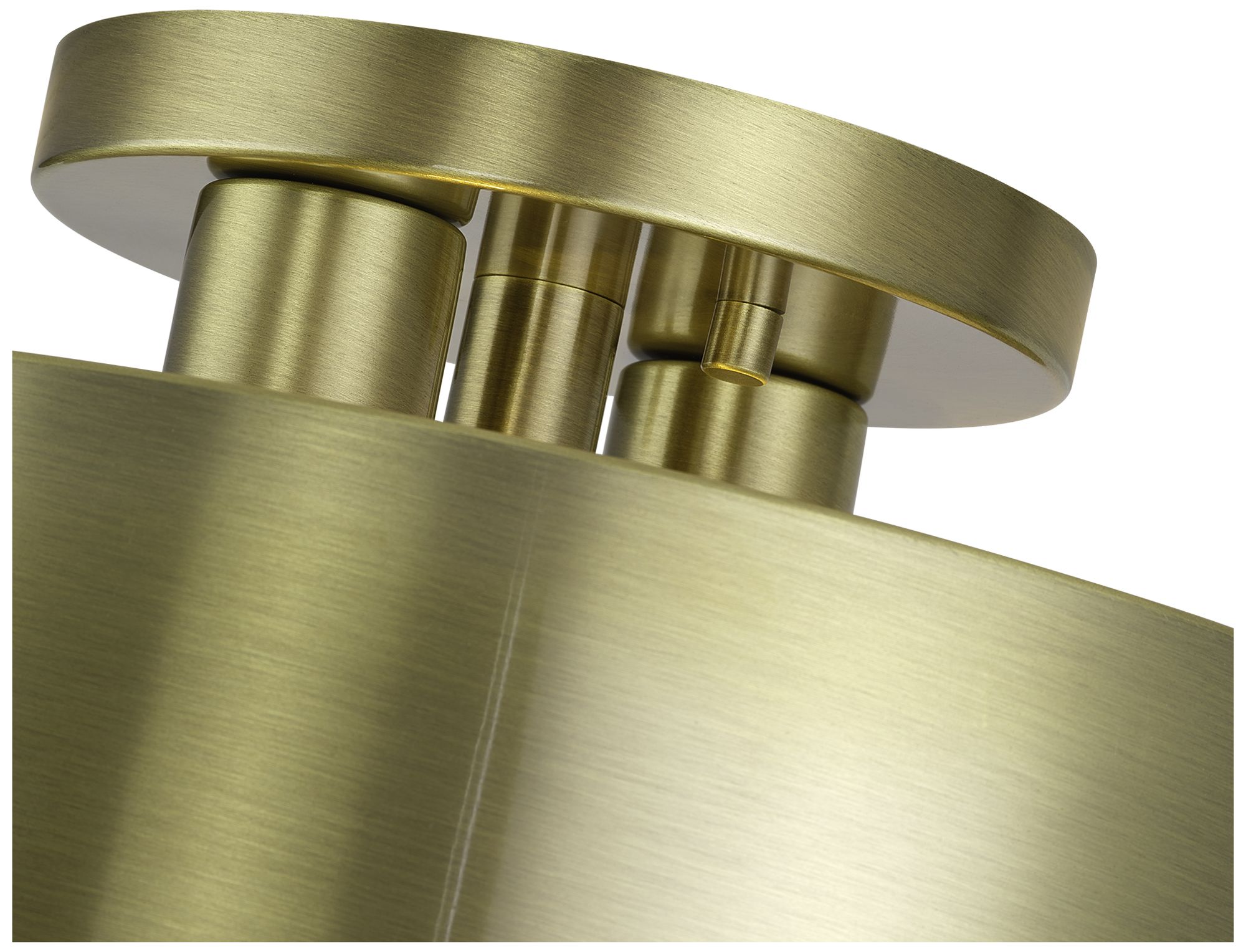 Image 7 Zolana 2 Light Antique Brass Medium Semi-Flush more views