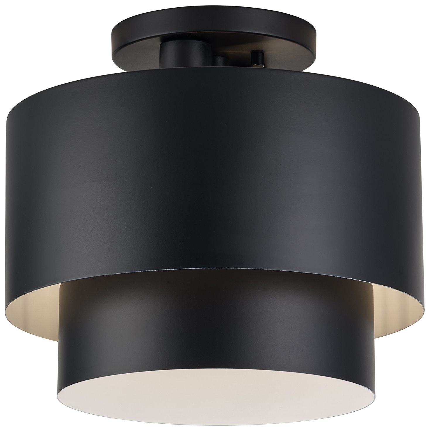 Image 4 Zolana 2 Light Black Medium Semi-Flush more views