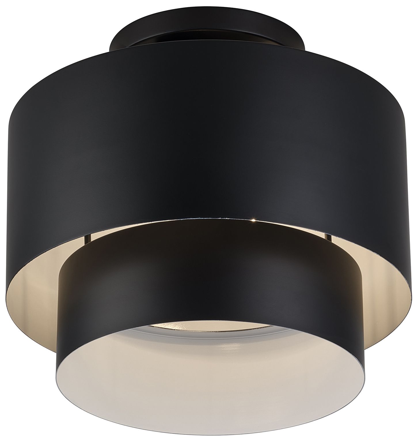 Image 5 Zolana 2 Light Black Medium Semi-Flush more views