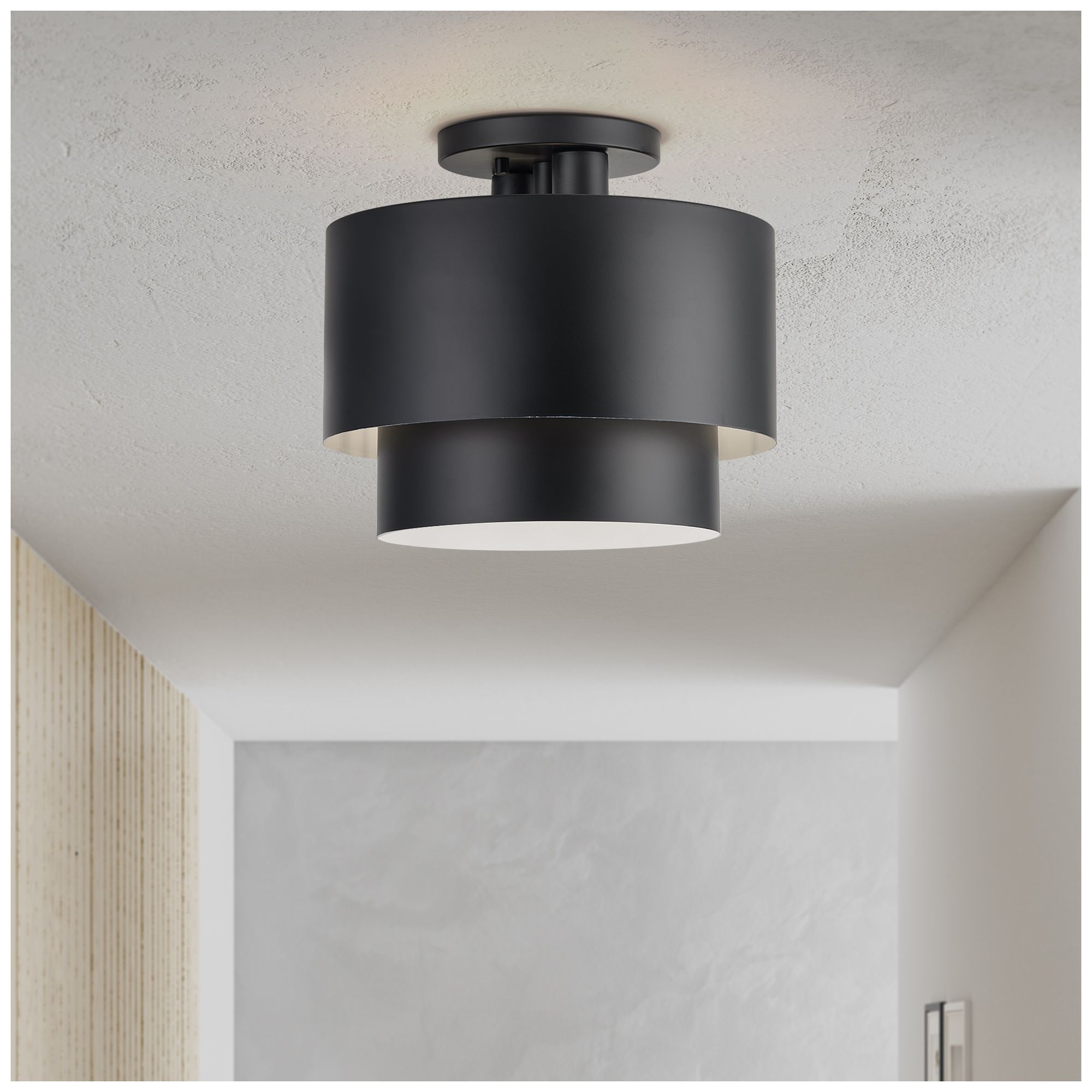 Zolana 2 Light Black Medium Semi-Flush