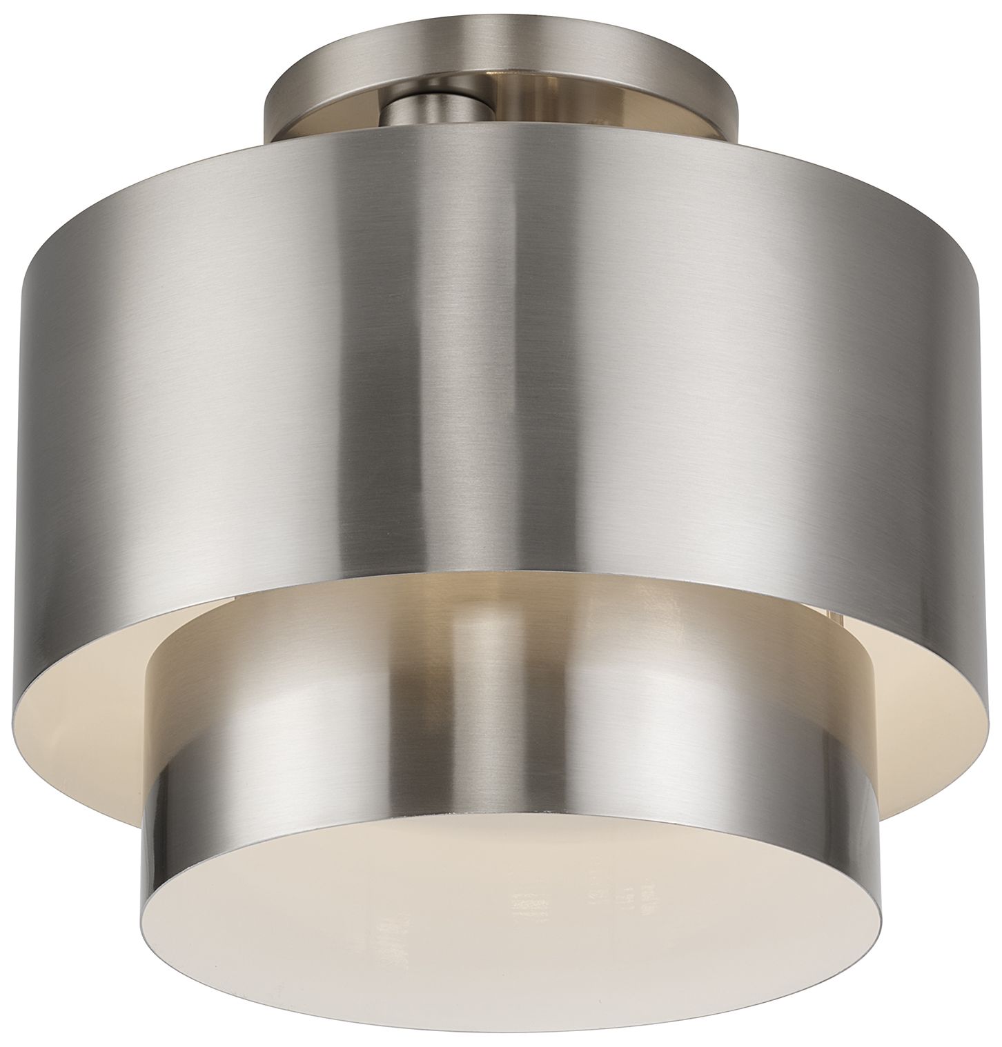 Image 5 Zolana 2 Light Brushed Nickel Medium Semi-Flush more views