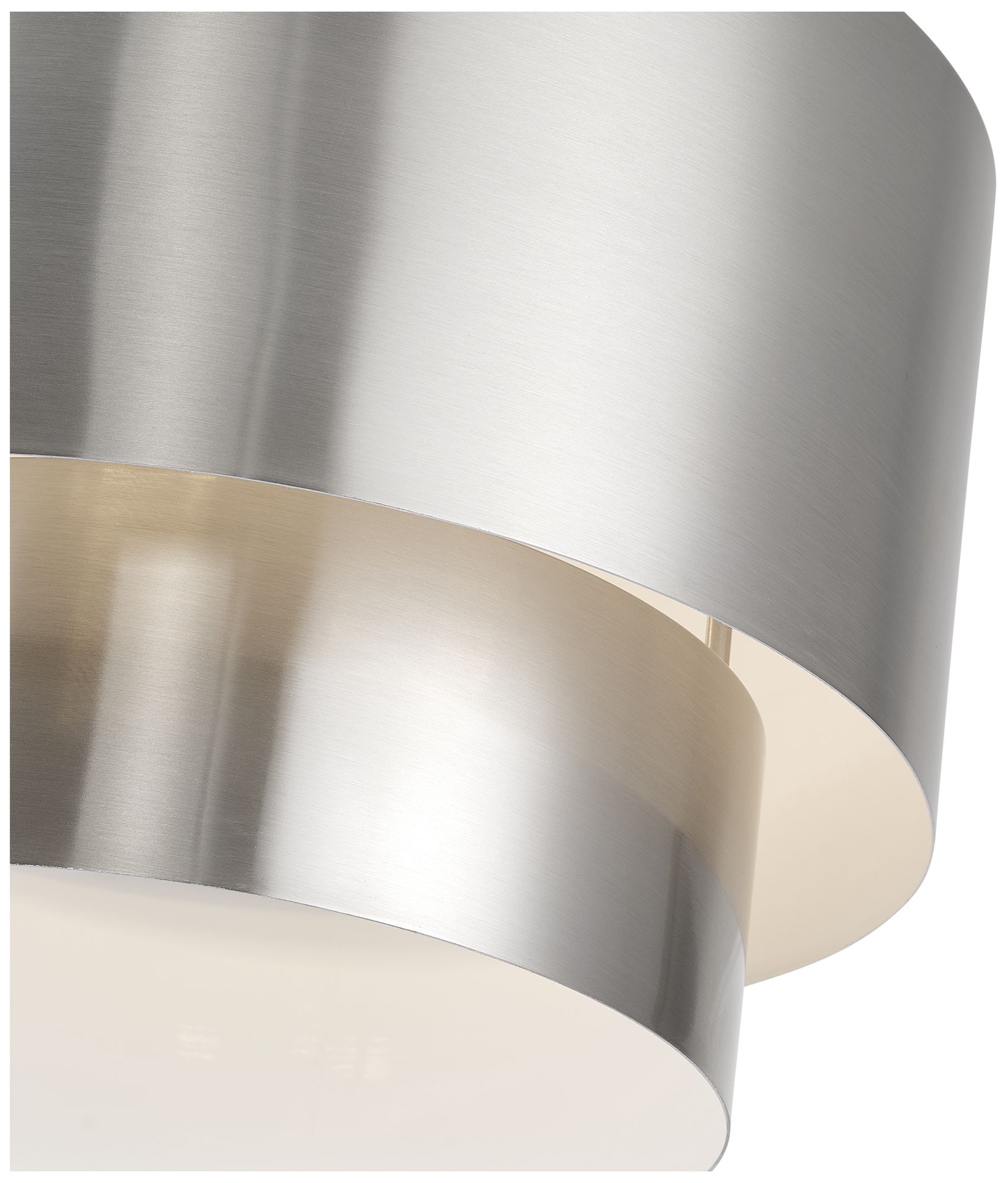 Image 7 Zolana 2 Light Brushed Nickel Medium Semi-Flush more views