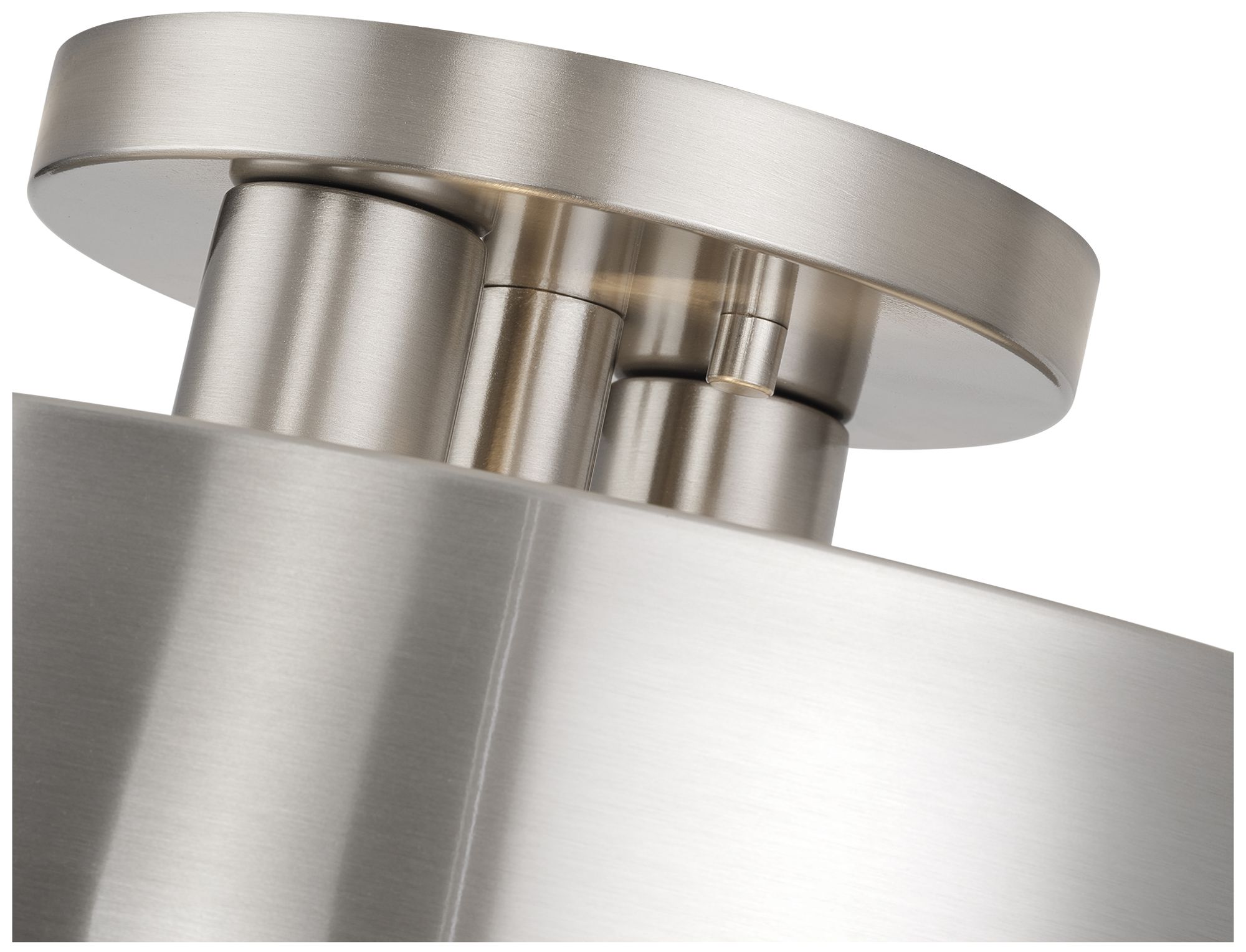 Zolana 2 Light Brushed Nickel Medium Semi-Flush