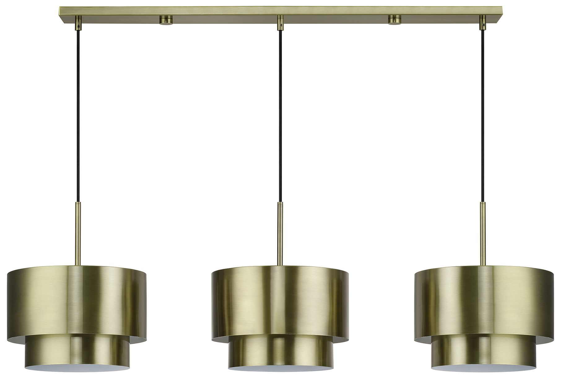 Image 3 Zolana 3 Light Antique Brass Extra Large Linear Chandelier more views