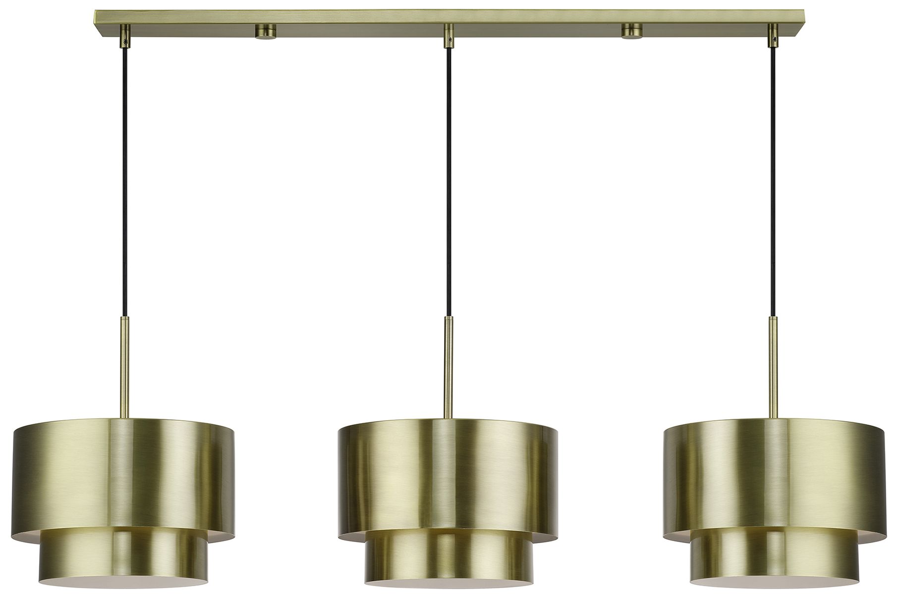 Image 4 Zolana 3 Light Antique Brass Extra Large Linear Chandelier more views
