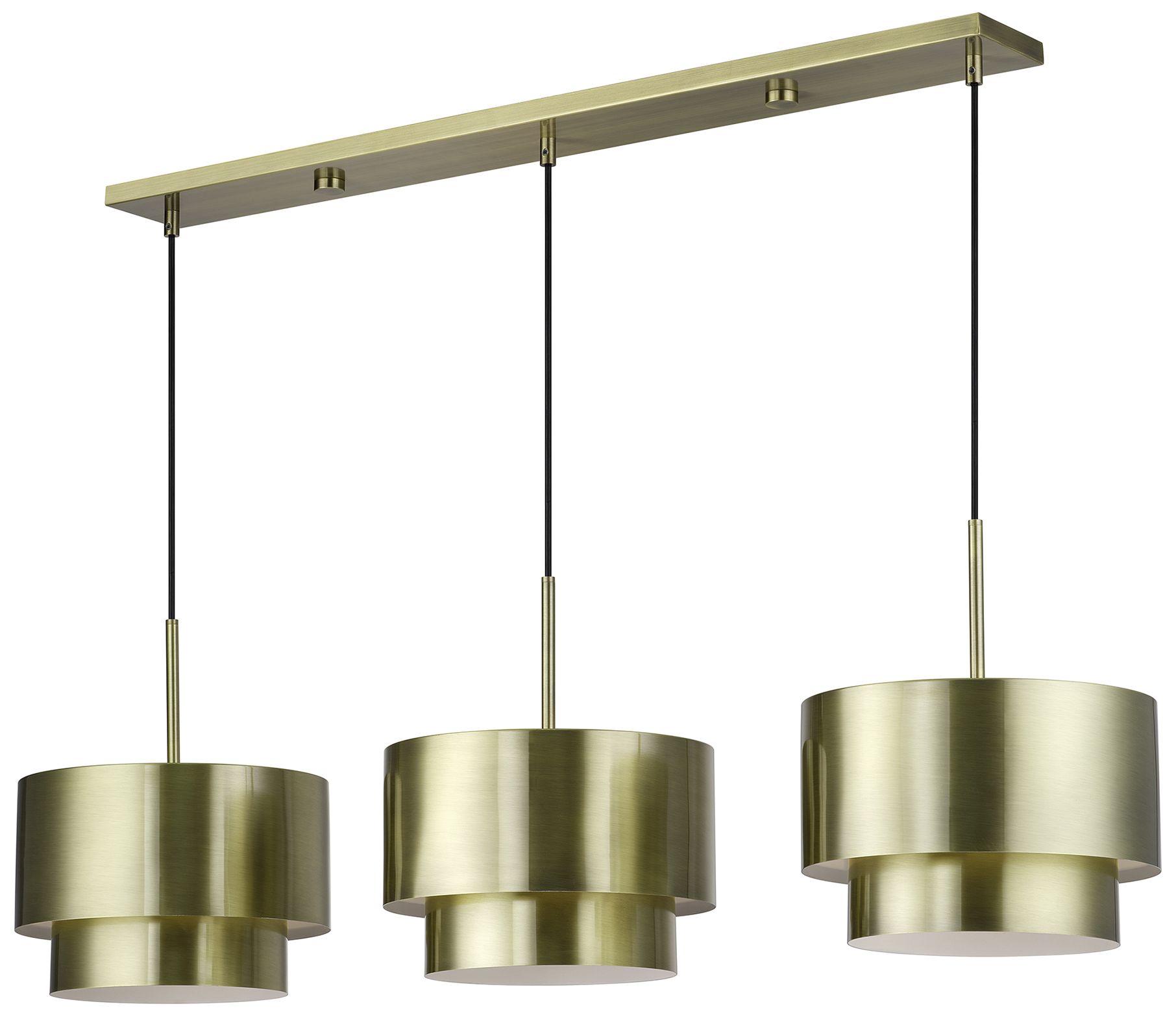 Image 5 Zolana 3 Light Antique Brass Extra Large Linear Chandelier more views