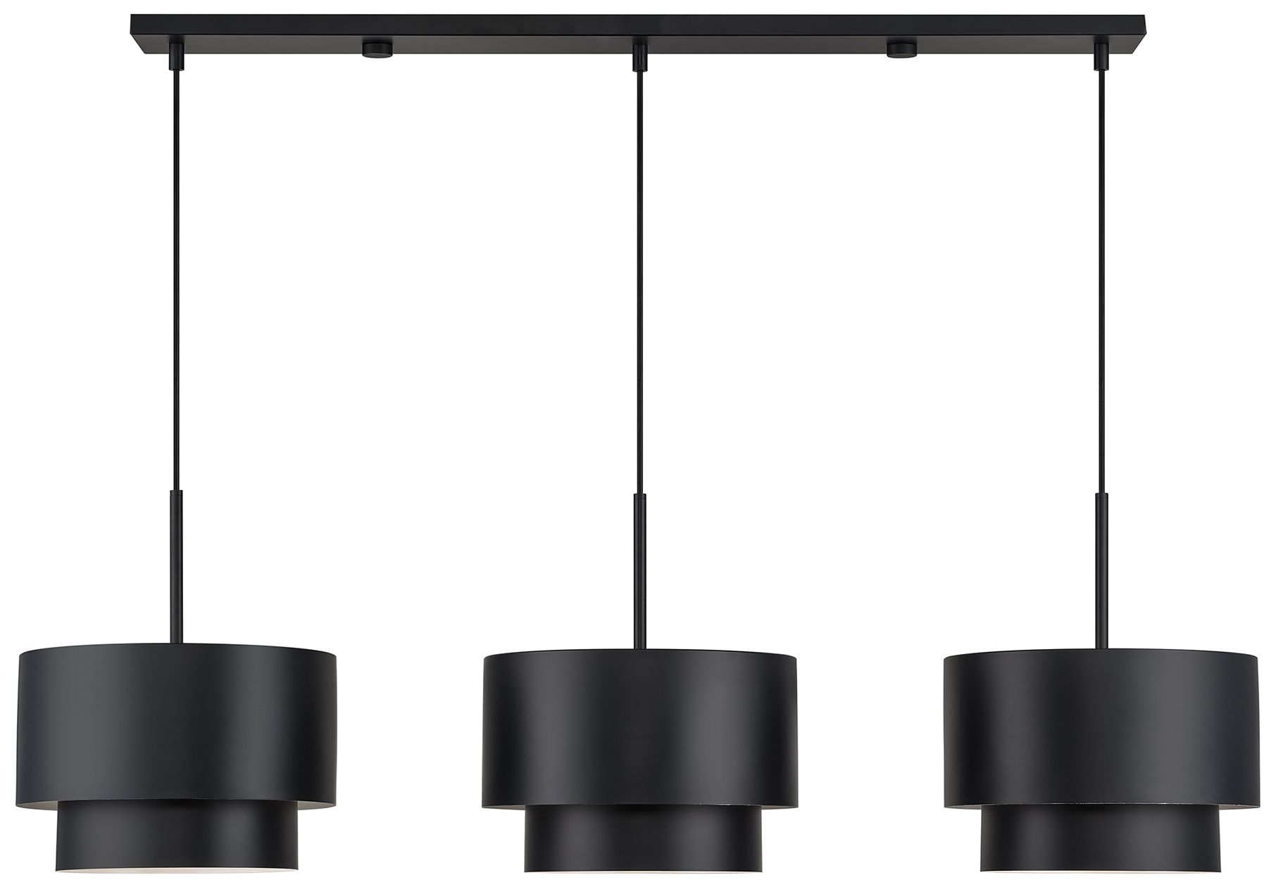 Zolana 3 Light Black Extra Large Linear Chandelier