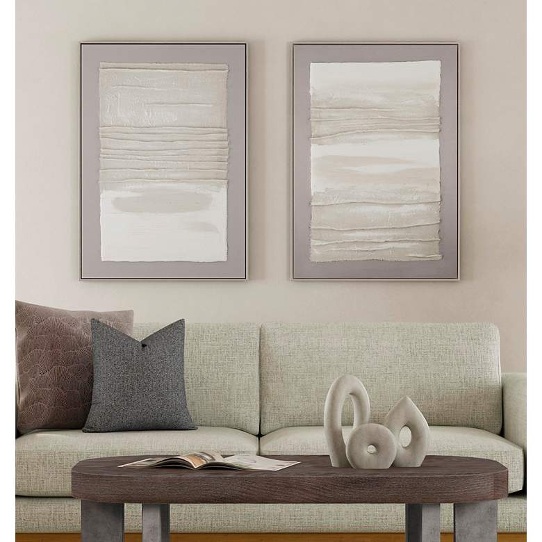 Image 7 Zole I 28" x 40" Gray Framed Canvas more views