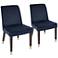 Zora Navy Blue Velvet Dining Chairs Set of 2