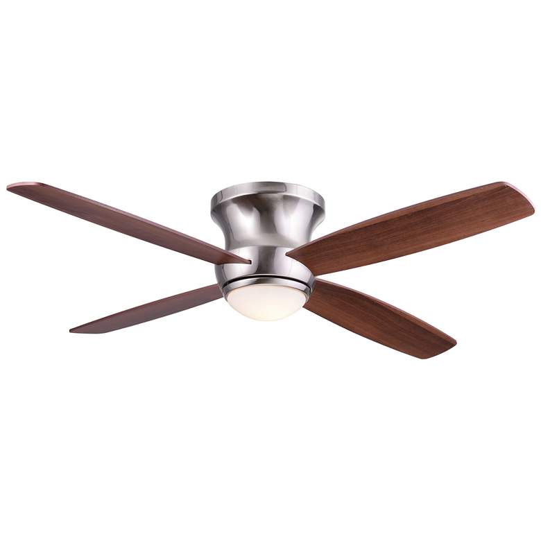 Image 1 Zorion 52" Nickel Flush Mount Ceiling Fan by Wind River