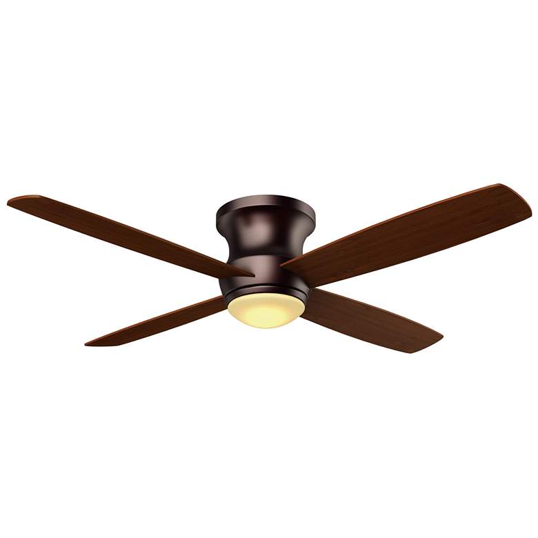 Image 1 Zorion 52" Oiled Bronze Flush Mount Ceiling Fan by Wind River