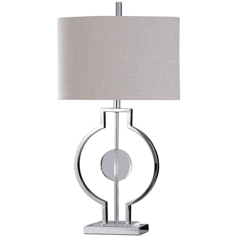 Image 1 Zorzi Table Lamp - Chrome and Clear Crystal