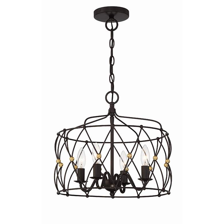 Image 4 Zucca 4 Light English Bronze & Antique Gold Lantern more views