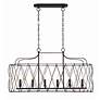 1_Zucca 42 1/2" Wide English Bronze 6-Light Linear Chandelier
