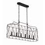 3_Zucca 42 1/2" Wide English Bronze 6-Light Linear Chandelier more views