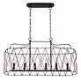 5_Zucca 42 1/2" Wide English Bronze 6-Light Linear Chandelier more views