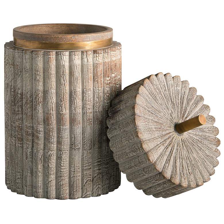 Image 1 Zucca Box - Distressed Taupe - Brass - Tall