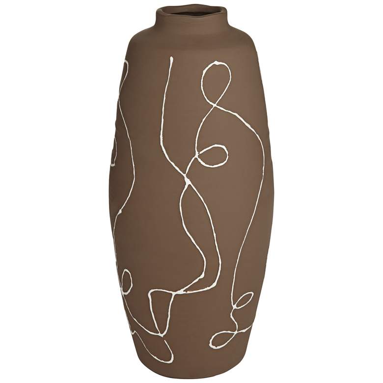 Image 5 Zulu 13" High Matte Brown Decorative Vase more views