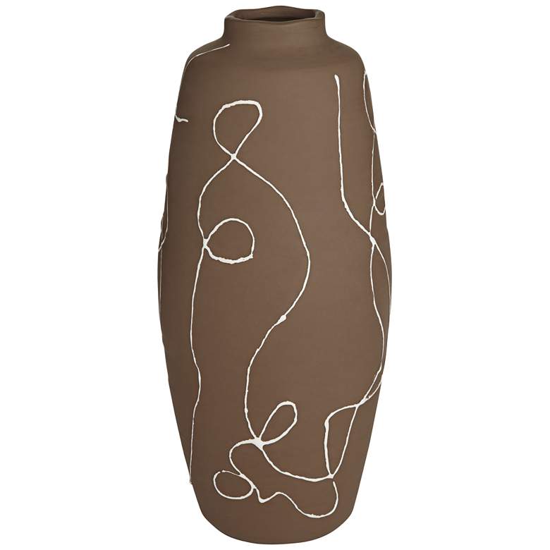 Image 6 Zulu 13" High Matte Brown Decorative Vase more views