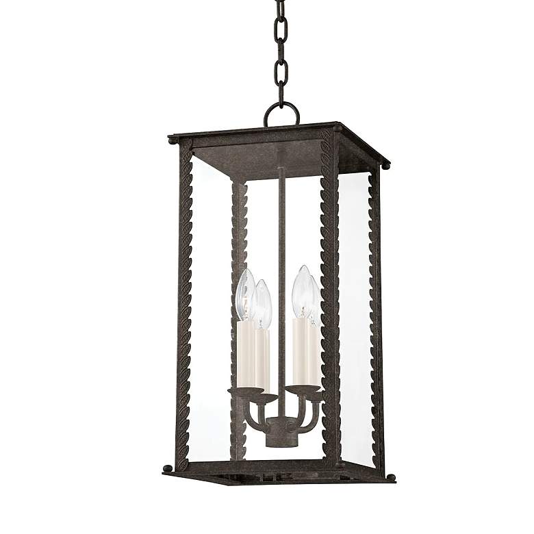 Image 1 Zuma 21 1/4 inch High French Iron Outdoor Hanging Light