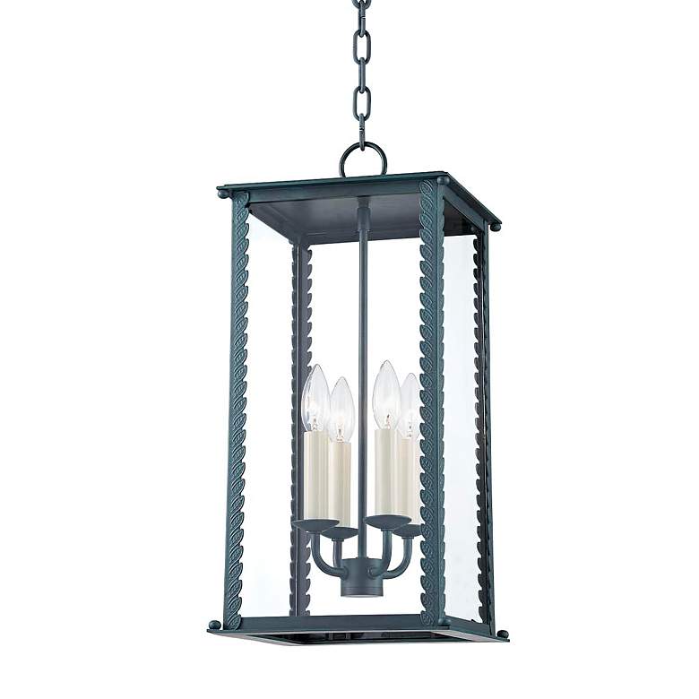 Image 1 Zuma 21 1/4 inch High Verdigris Outdoor Hanging Light