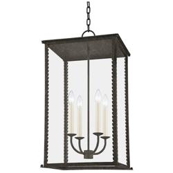 Zuma 27&quot; High French Iron Outdoor Hanging Light