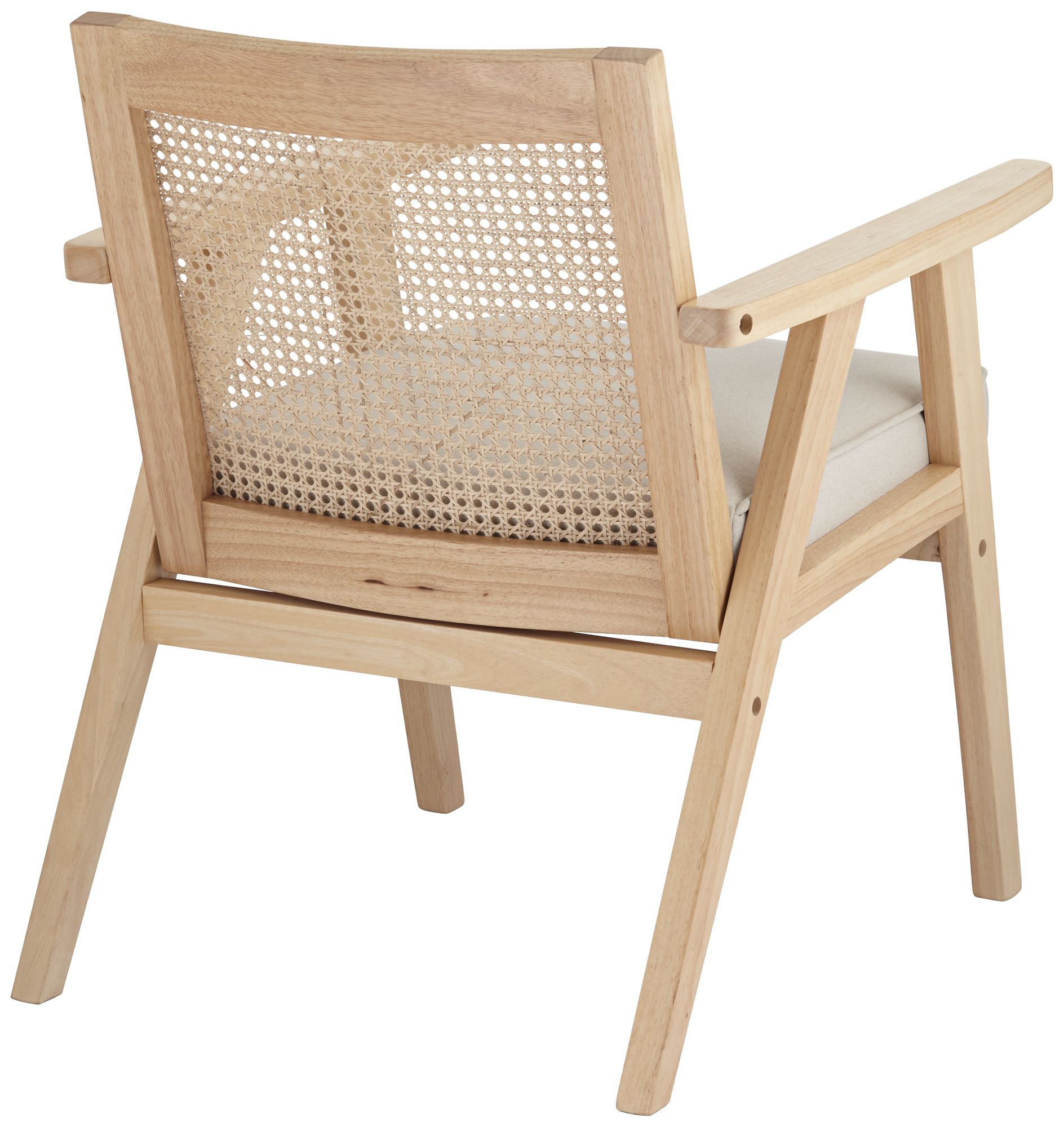 Zuma Beige Fabric Rattan Accent Chair in scene