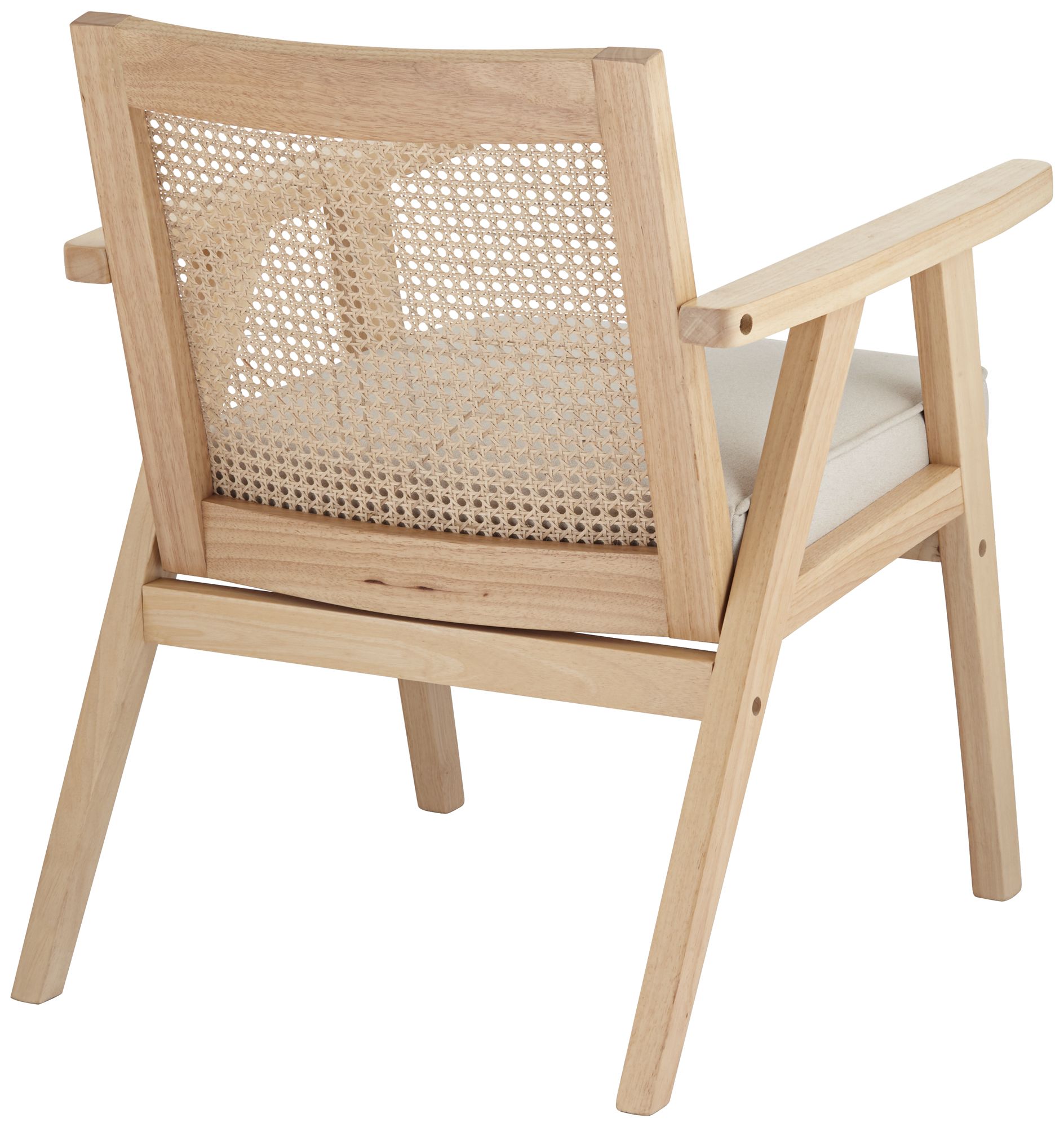Zuma Natural Wood and Rattan Accent Chairs Set of 2 in scene