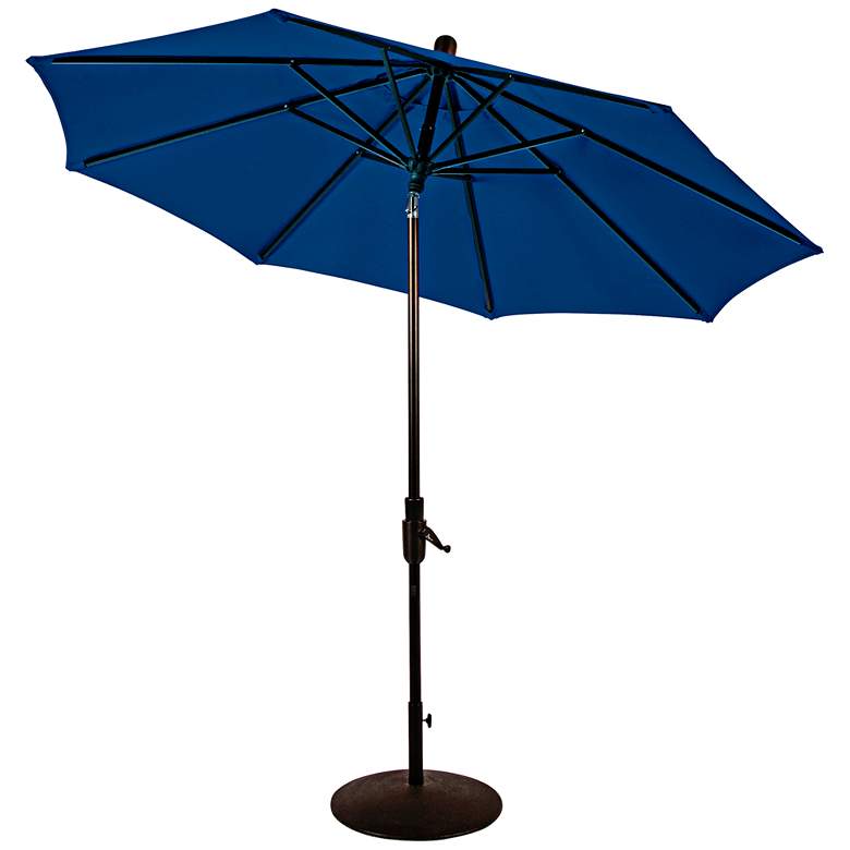 Image 2 Zuma Shore 8 3/4-Foot Pacific Blue Sunbrella Patio Umbrella more views