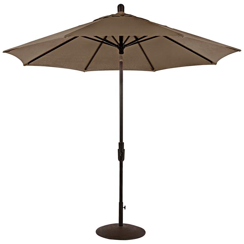 Image 1 Zuma Shore 8 3/4-Foot Taupe Sunbrella Patio Umbrella