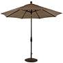 Zuma Shore 8 3/4-Foot Taupe Sunbrella Patio Umbrella