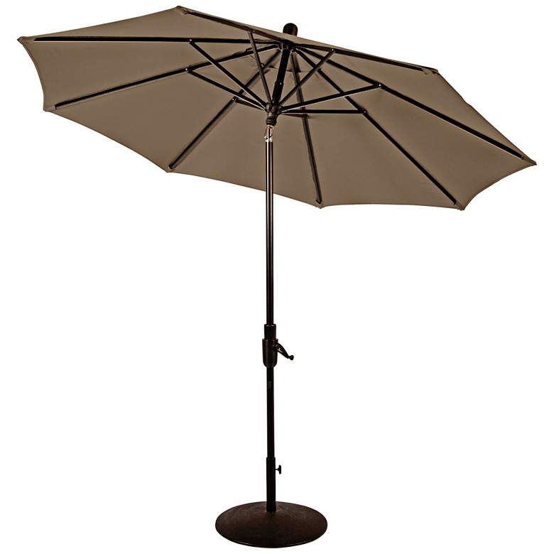 Image 2 Zuma Shore 8 3/4-Foot Taupe Sunbrella Patio Umbrella more views