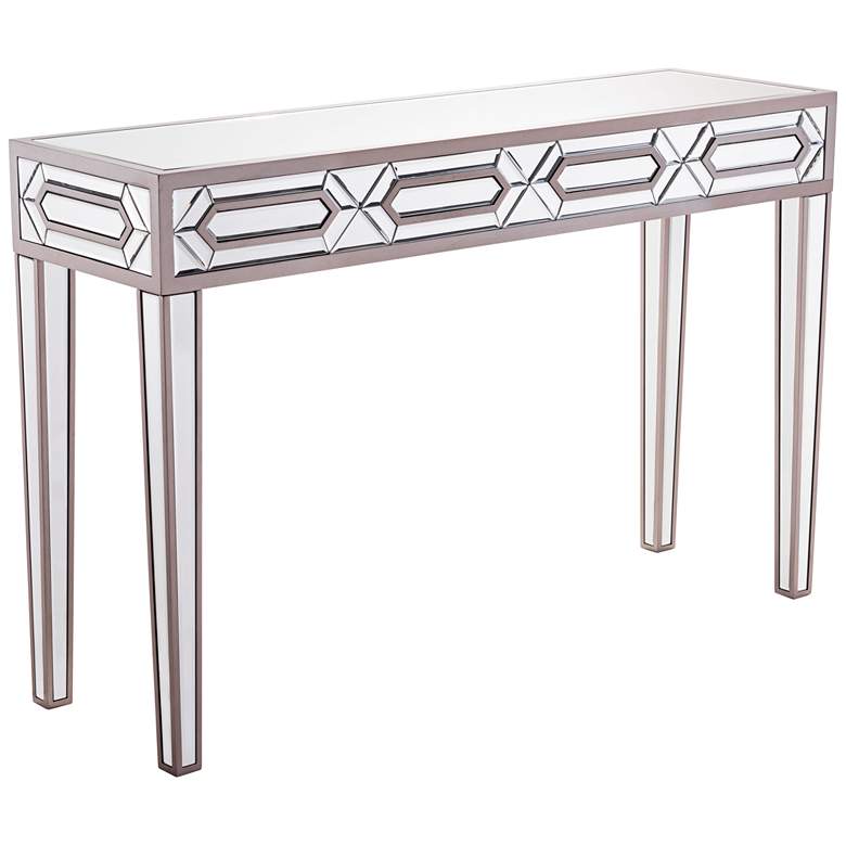 Image 1 Zuo 47 1/4 inch Wide Hexa Mirrored and Gray Console Table
