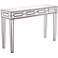 Zuo 47 1/4" Wide Hexa Mirrored and Gray Console Table
