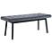 Zuo 48 3/4" Wide Tanner Gray Tufted Velvet Fabric Bench