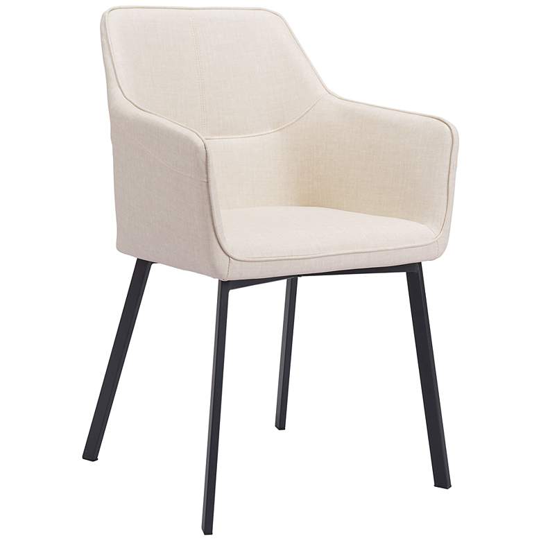 Image 1 Zuo Adage Beige Fabric Dining Chair