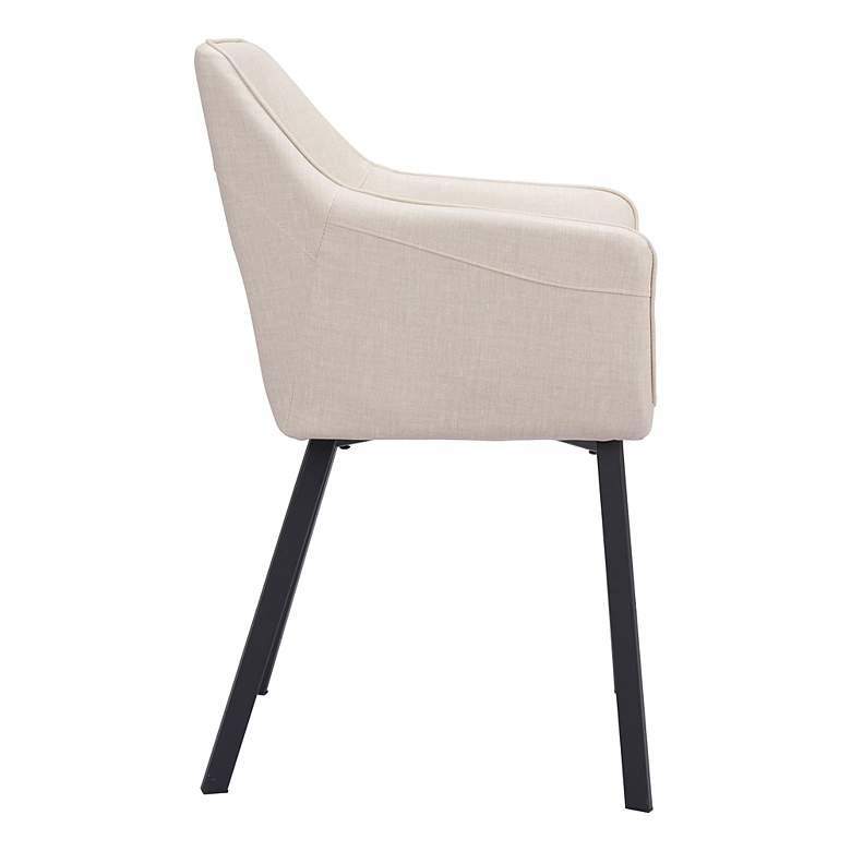 Image 2 Zuo Adage Beige Fabric Dining Chair more views